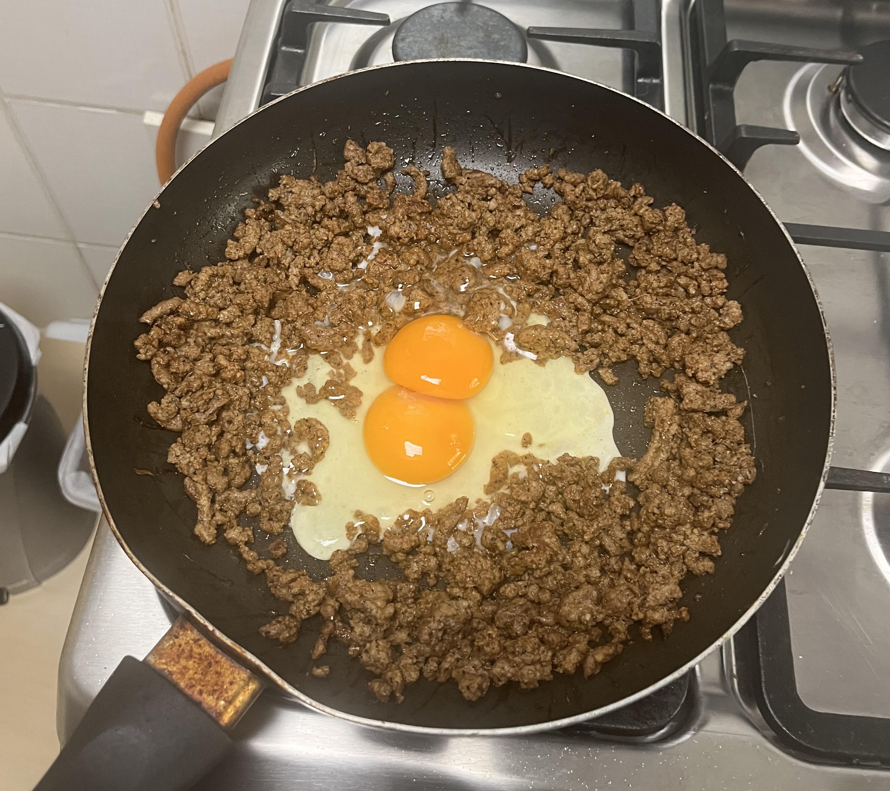 Ground Beef with Eggs