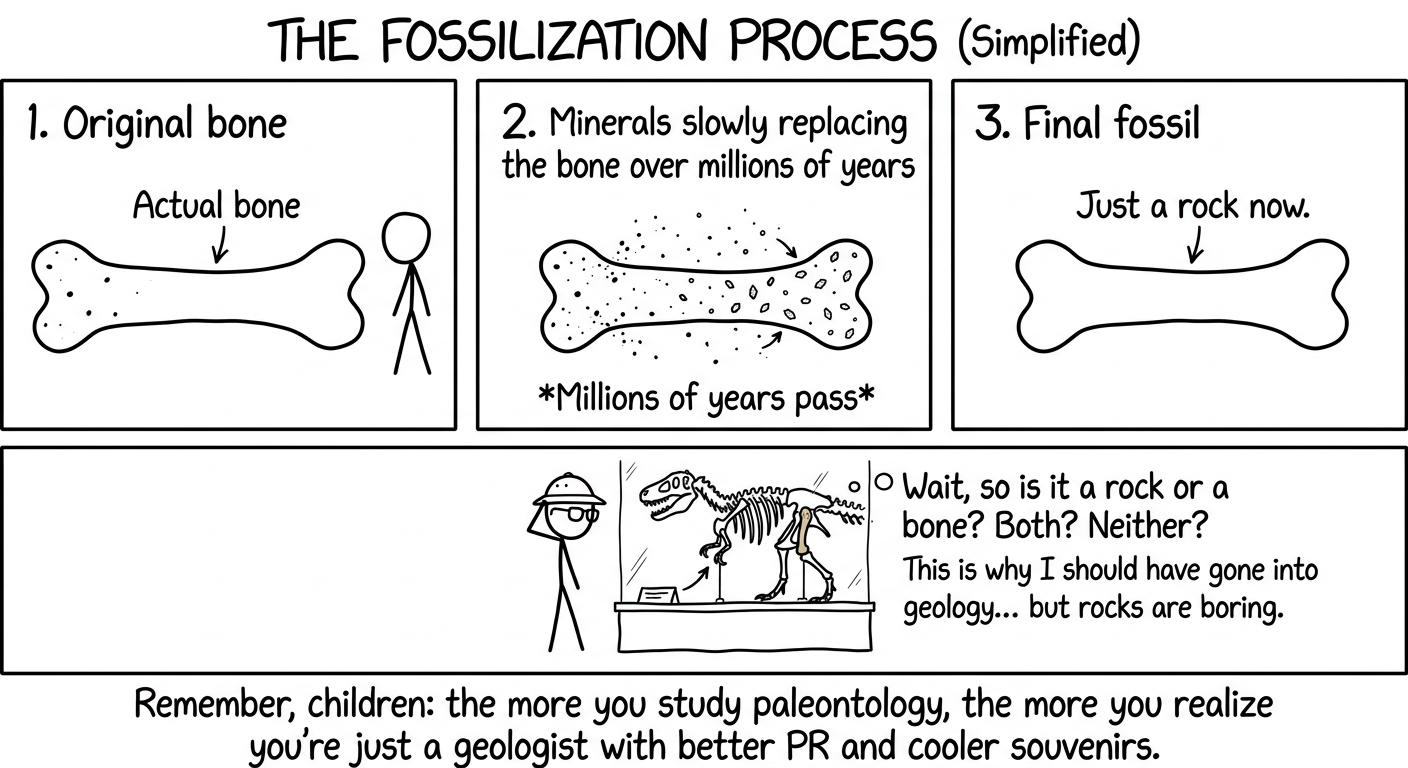 Fossils are not bones